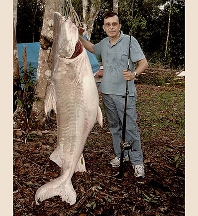 Jorge Masullo de Aguiar's Largest Caught Piraiba Catfish ©Photo from Fishing Worldrecords