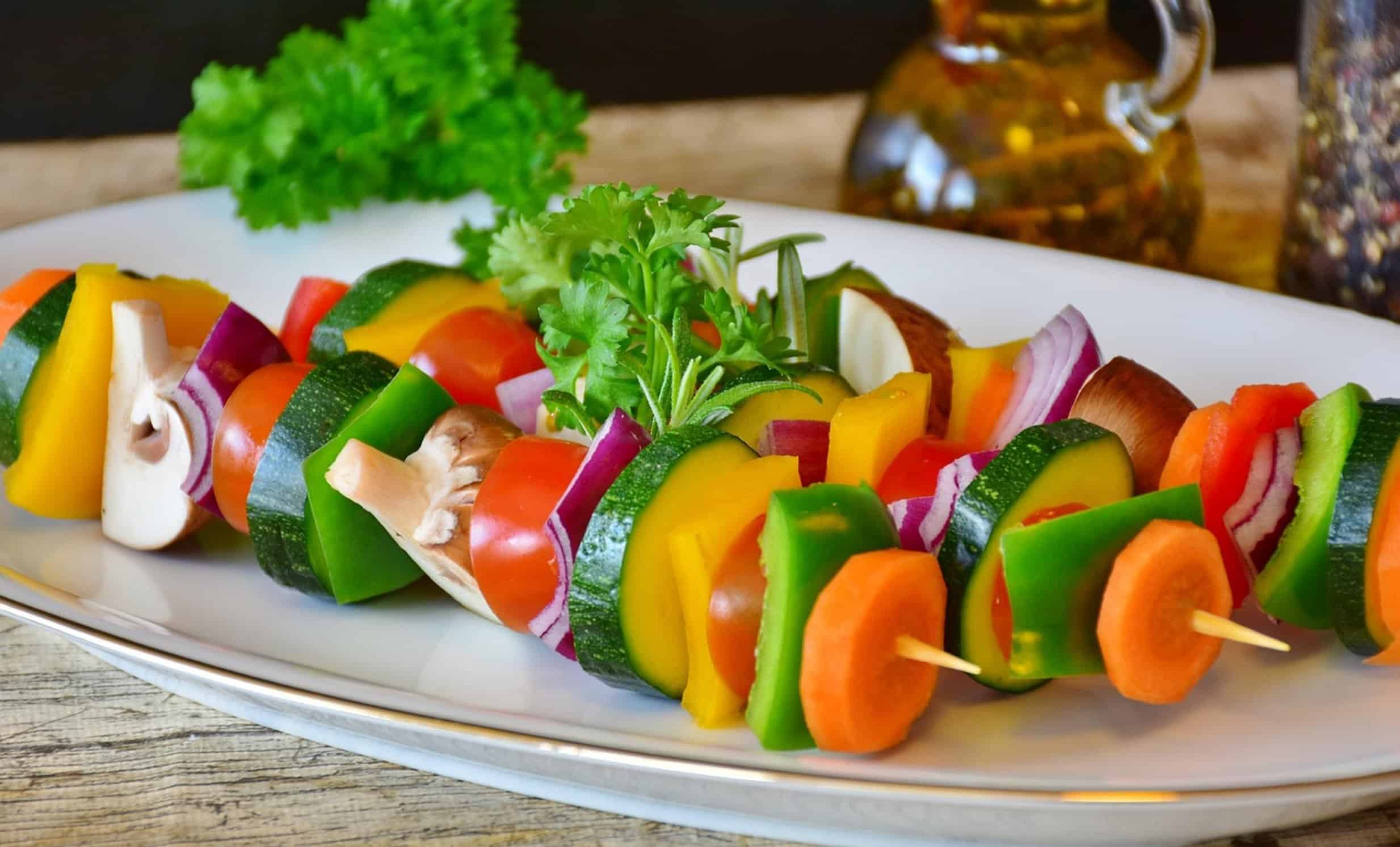 plate of vegetables and fish plate of vegetables and fish